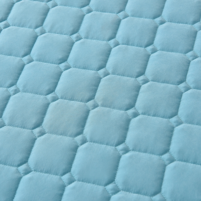 91家纺网 家纺一手货源 找家纺 优品惠 2025新款A类原棉夹棉床笠系列 天蓝