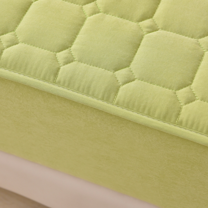 91家纺网 家纺一手货源 找家纺 优品惠 2025新款A类原棉夹棉床笠系列 绿色