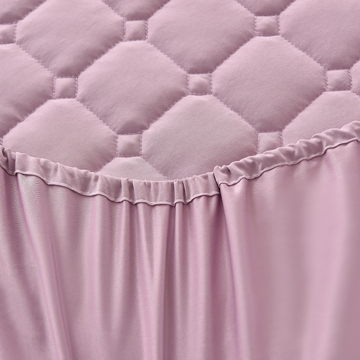 91家纺网 家纺一手货源 找家纺 优品惠 2025新款A类原棉夹棉床笠系列 紫色