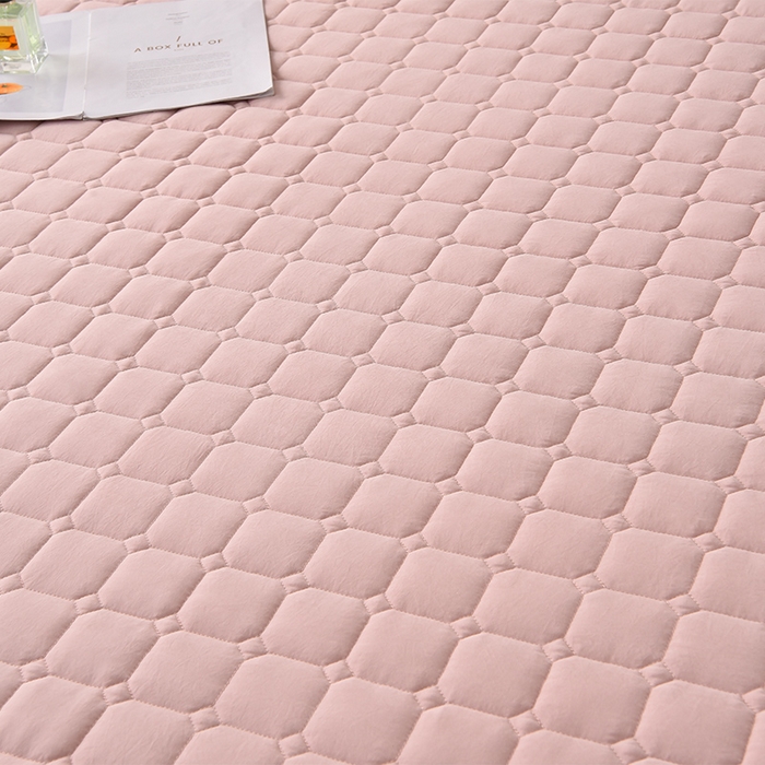 91家纺网 家纺一手货源 找家纺 优品惠 2025新款A类原棉夹棉床笠系列 粉色