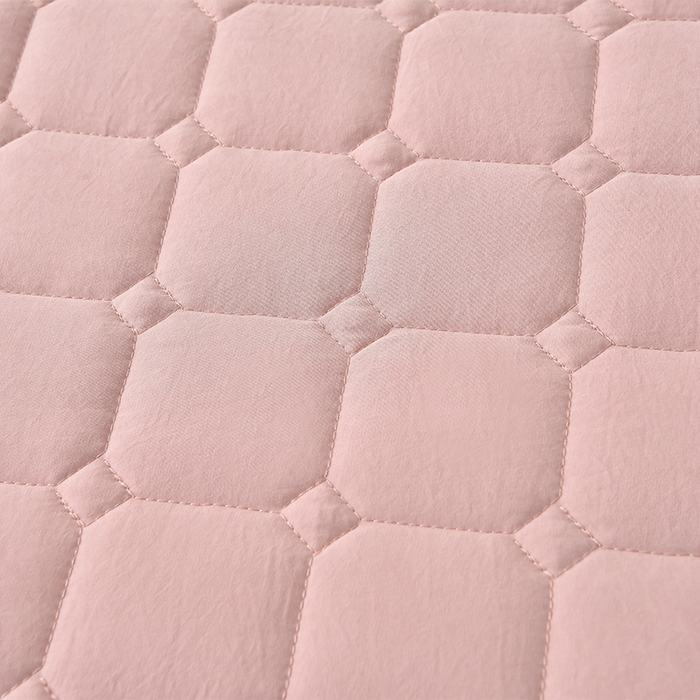 91家纺网 家纺一手货源 找家纺 优品惠 2025新款A类原棉夹棉床笠系列 粉色