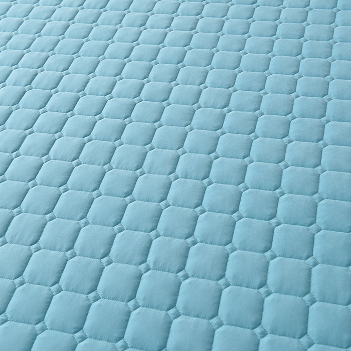 91家纺网 家纺一手货源 找家纺 优品惠 2025新款A类原棉夹棉床笠系列 天蓝