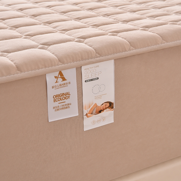 91家纺网 家纺一手货源 找家纺 优品惠 2025新款A类原棉夹棉床笠系列 卡其