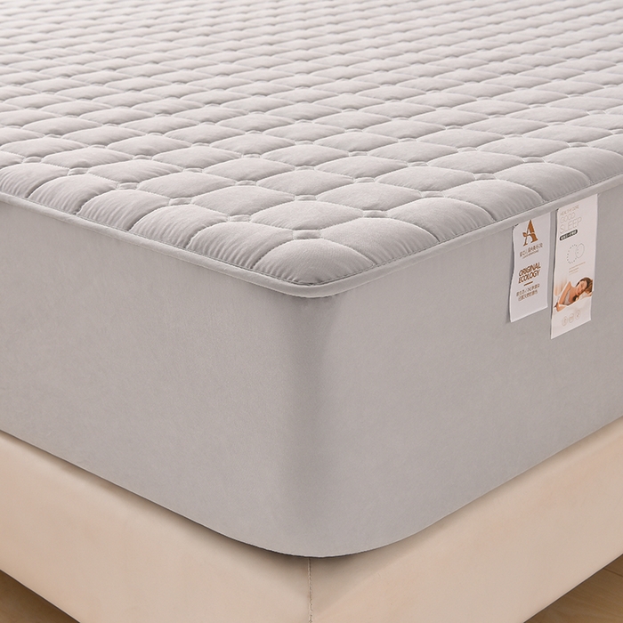 91家纺网 家纺一手货源 找家纺 优品惠 2025新款A类原棉夹棉床笠系列 浅灰