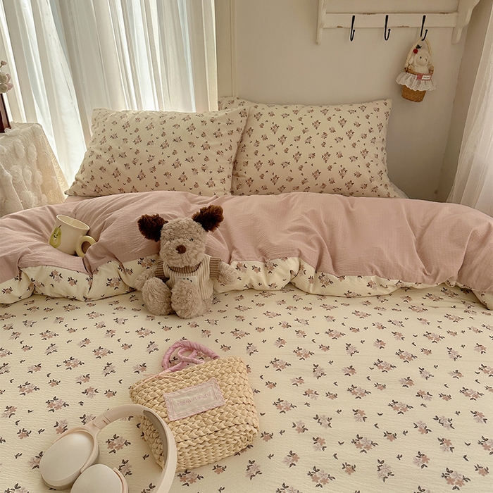 91家纺网 家纺一手货源 找家纺 星禾优选 2025新款全新热款敲可爱的奶呼呼云感双层纱简约四件套系列（提供买家秀） 苏瑾