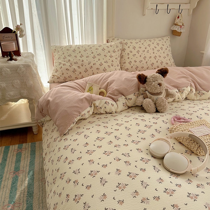 91家纺网 家纺一手货源 找家纺 星禾优选 2025新款全新热款敲可爱的奶呼呼云感双层纱简约四件套系列（提供买家秀） 苏瑾