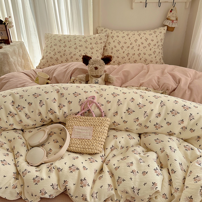 91家纺网 家纺一手货源 找家纺 星禾优选 2025新款全新热款敲可爱的奶呼呼云感双层纱简约四件套系列（提供买家秀） 苏瑾