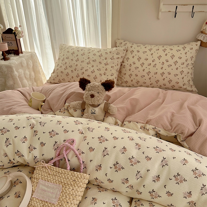 91家纺网 家纺一手货源 找家纺 星禾优选 2025新款全新热款敲可爱的奶呼呼云感双层纱简约四件套系列（提供买家秀） 苏瑾