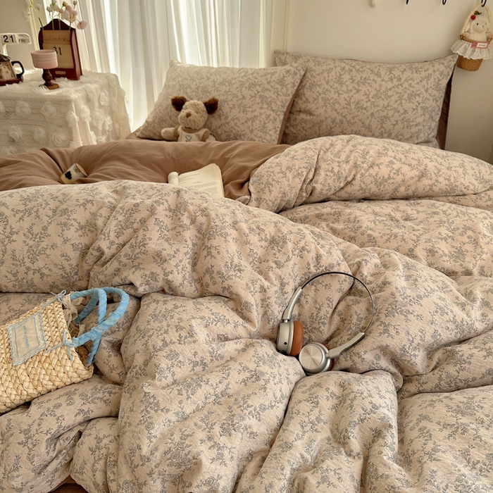 91家纺网 家纺一手货源 找家纺 星禾优选 2025新款全新热款敲可爱的奶呼呼云感双层纱简约四件套系列（提供买家秀） 竹歆花语