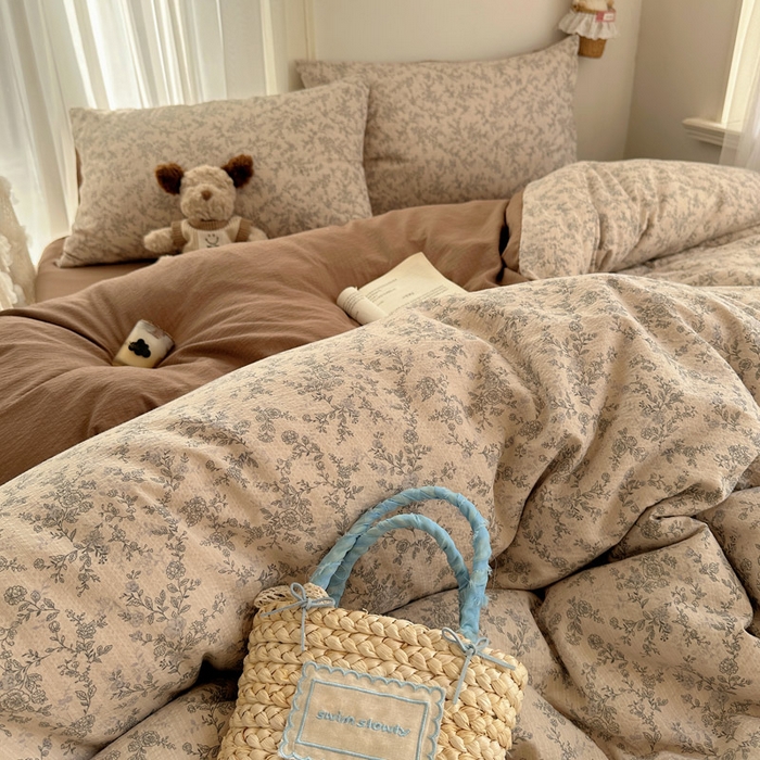 91家纺网 家纺一手货源 找家纺 星禾优选 2025新款全新热款敲可爱的奶呼呼云感双层纱简约四件套系列（提供买家秀） 竹歆花语