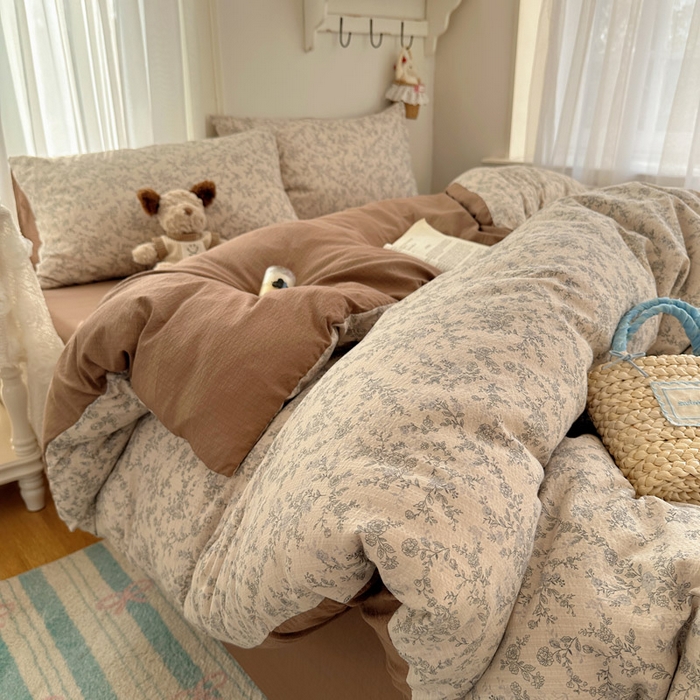 91家纺网 家纺一手货源 找家纺 星禾优选 2025新款全新热款敲可爱的奶呼呼云感双层纱简约四件套系列（提供买家秀） 竹歆花语