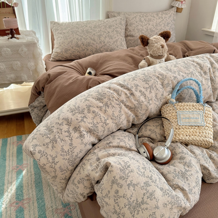 91家纺网 家纺一手货源 找家纺 星禾优选 2025新款全新热款敲可爱的奶呼呼云感双层纱简约四件套系列（提供买家秀） 竹歆花语