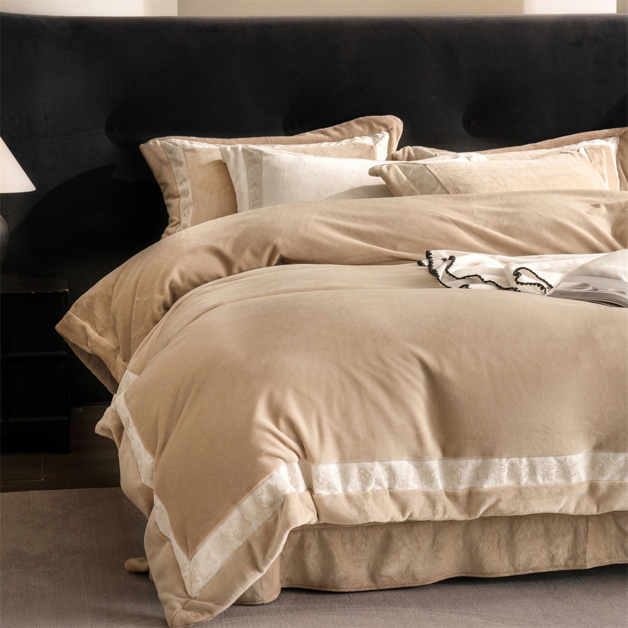 91家纺网 家纺一手货源 找家纺 时亿 20225新款高克重270g奶芙绒系列--知岚 知岚--卡其