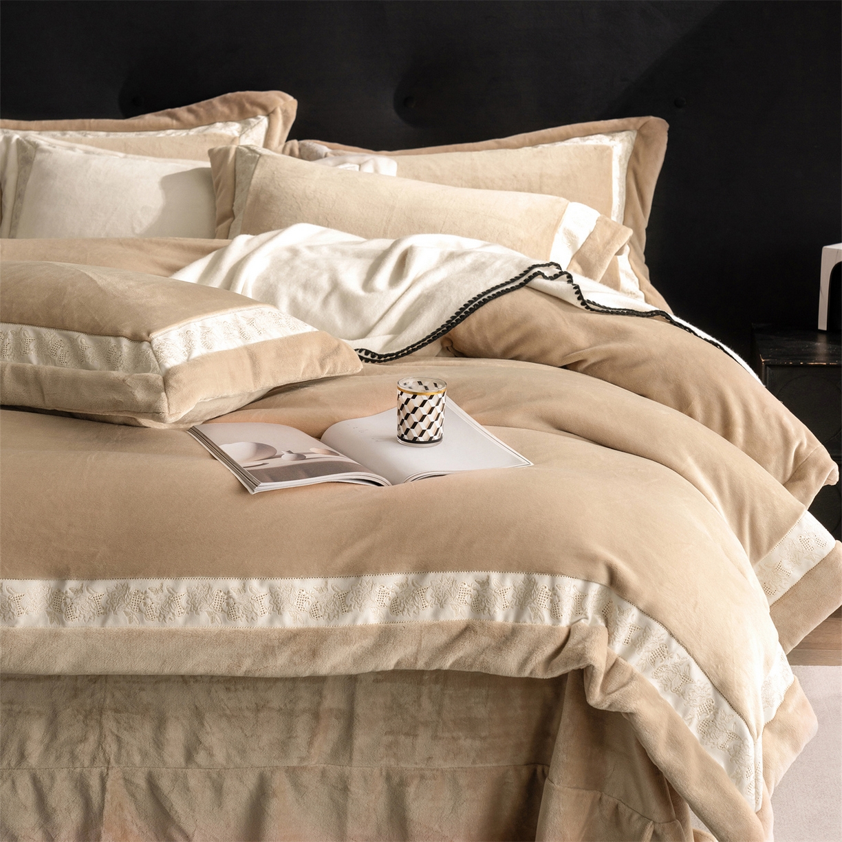 91家纺网 家纺一手货源 找家纺 时亿 20225新款高克重270g奶芙绒系列--知岚 知岚--卡其