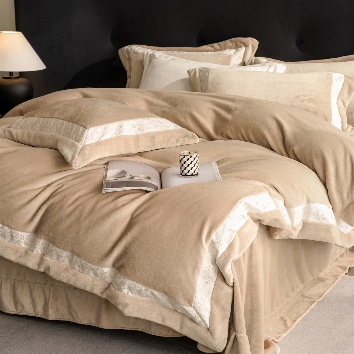 91家纺网 家纺一手货源 找家纺 时亿 20225新款高克重270g奶芙绒系列--知岚 知岚--卡其