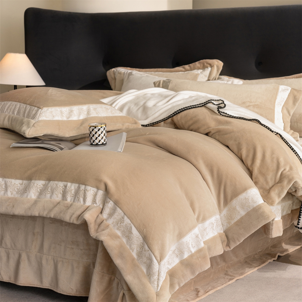 91家纺网 家纺一手货源 找家纺 时亿 20225新款高克重270g奶芙绒系列--知岚 知岚--卡其