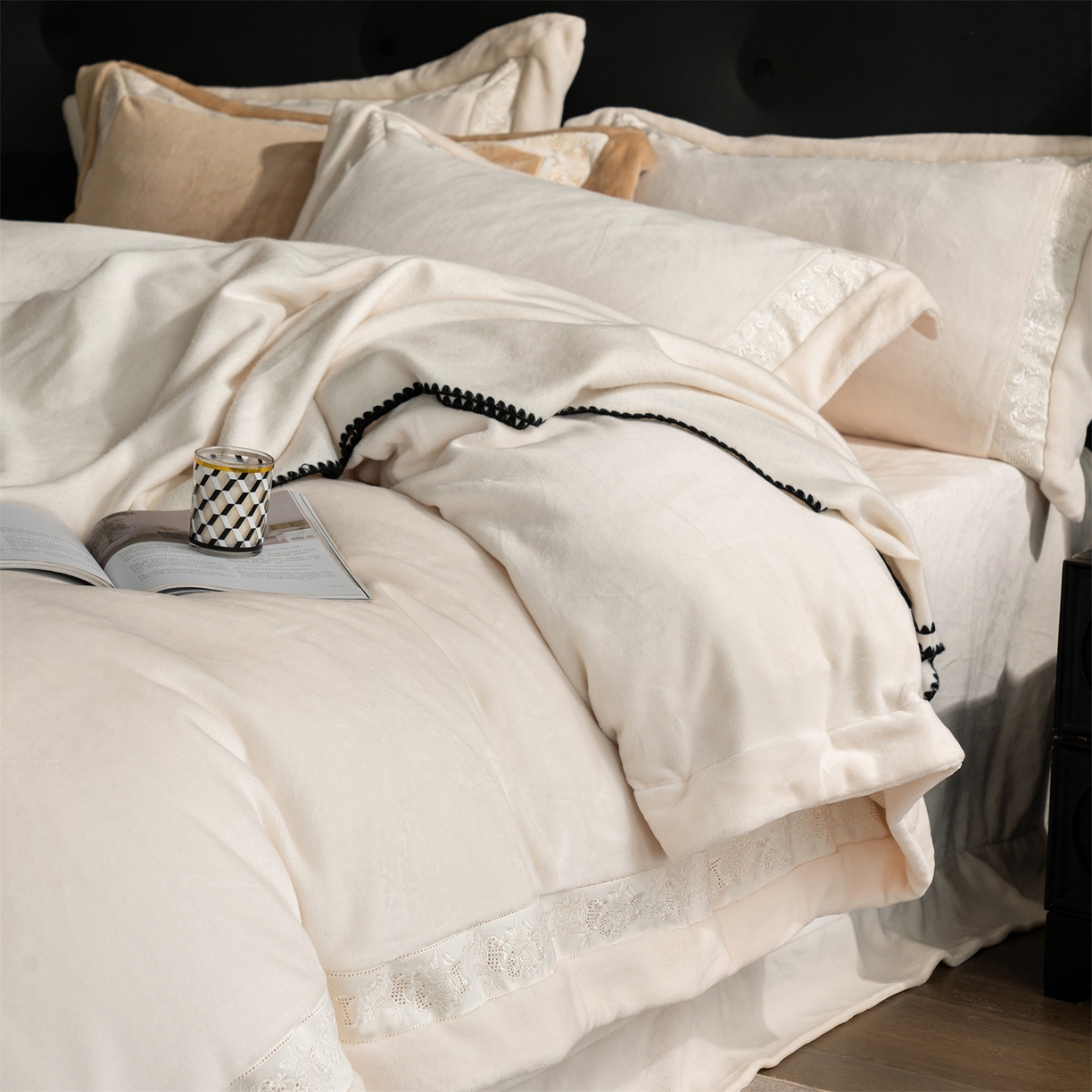 91家纺网 家纺一手货源 找家纺 时亿 20225新款高克重270g奶芙绒系列--知岚 知岚--暖白