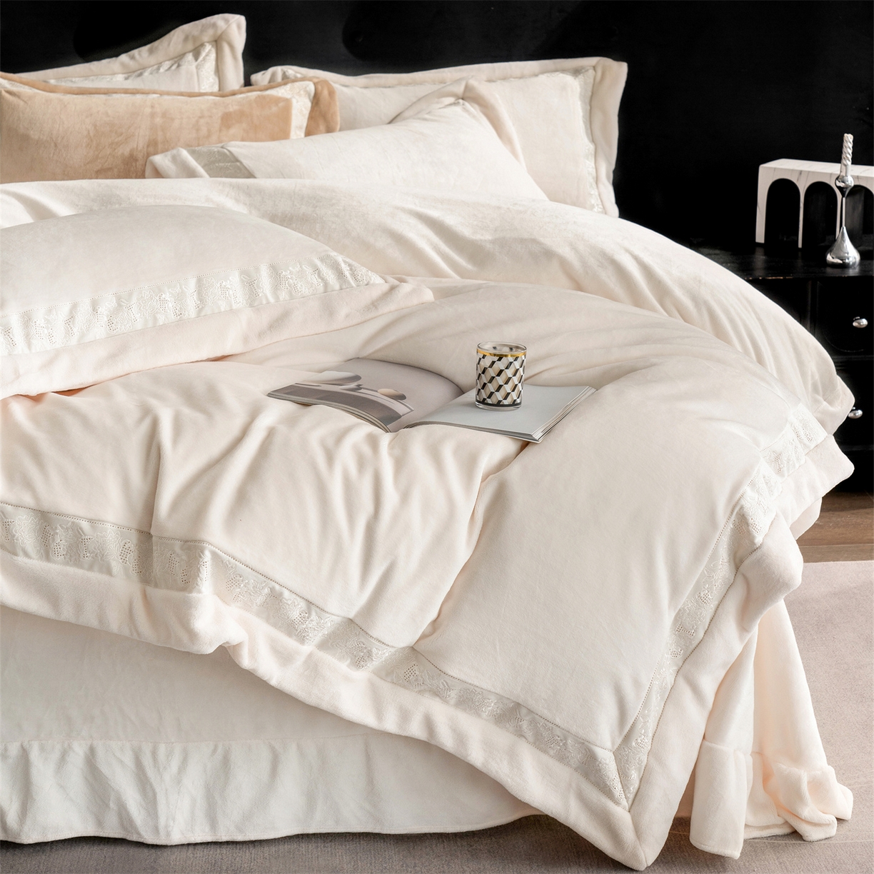 91家纺网 家纺一手货源 找家纺 时亿 20225新款高克重270g奶芙绒系列--知岚 知岚--暖白