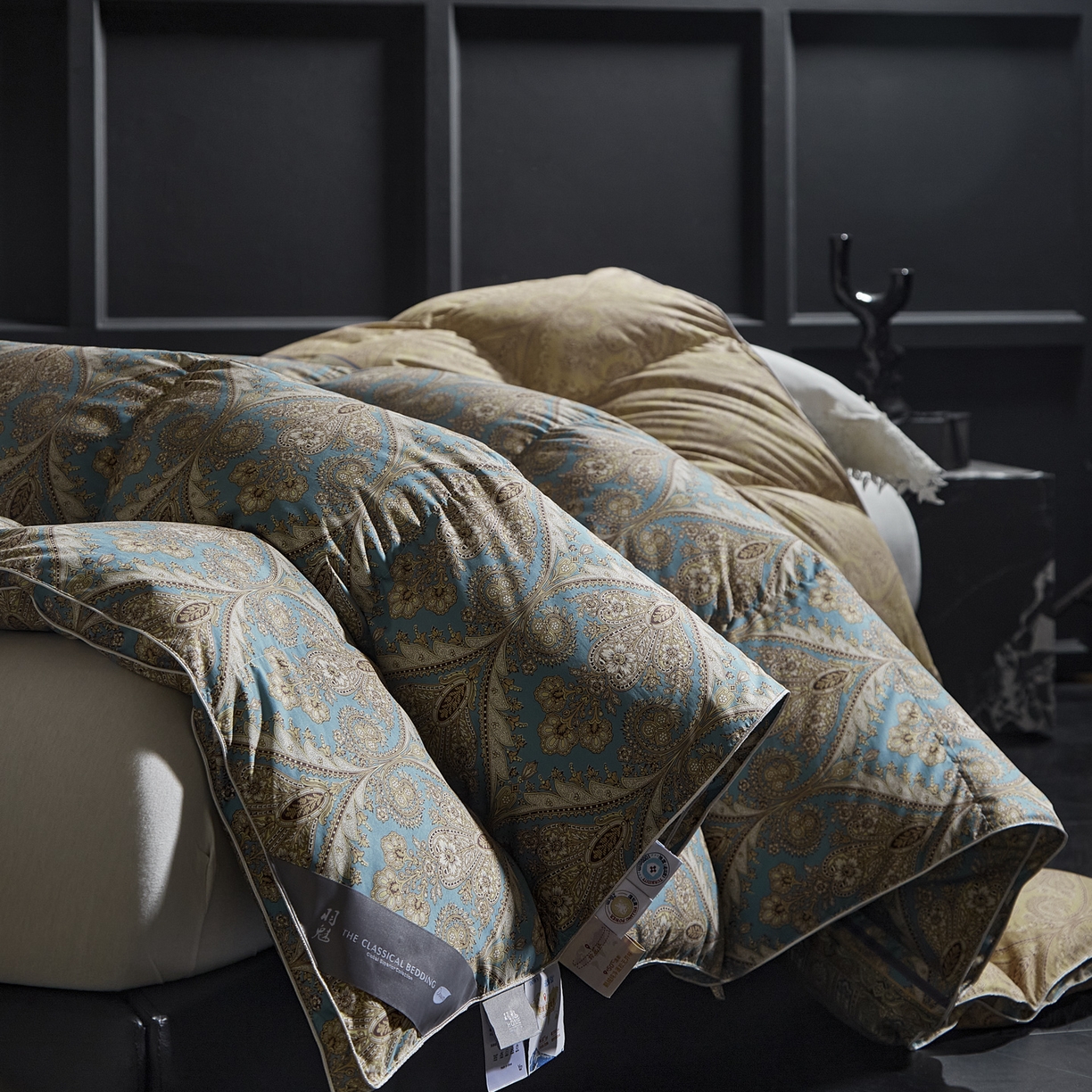 91家纺网 家纺一手货源 找家纺 （总）暖羽屋羽绒馆 2025新款白鹅绒丝被芯  羽绒丝被 羽毛被子 婚庆羽绒被 双人加厚冬被