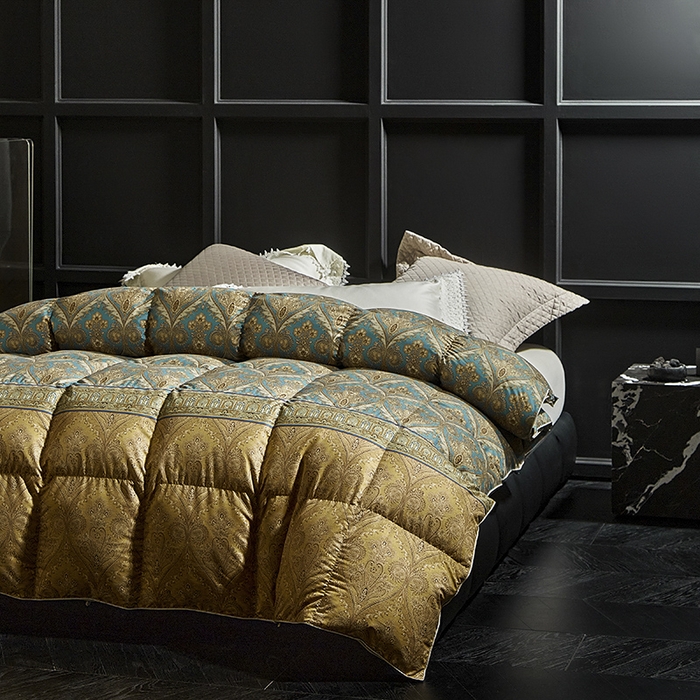 91家纺网 家纺一手货源 找家纺 （总）暖羽屋羽绒馆 2025新款国标95白鹅绒被子 绒子含量95羽绒被芯 双人2米加大冬被 婚庆羽绒被秋冬被