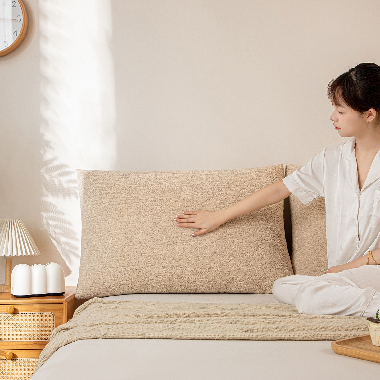 91家纺网 家纺一手货源 找家纺 （总）沐沐家纺 2026新款可可西里面包枕