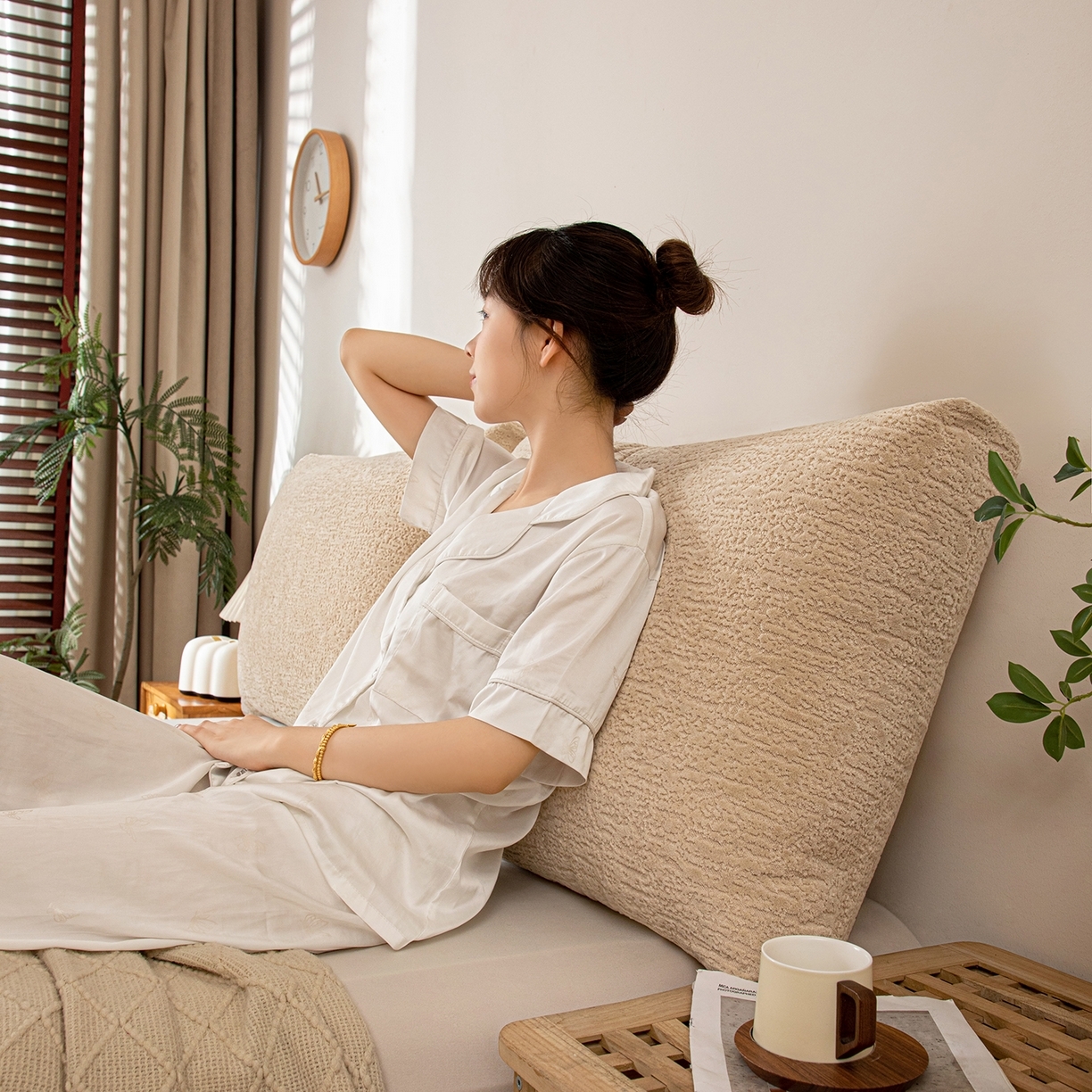 91家纺网 家纺一手货源 找家纺 （总）沐沐家纺 2026新款可可西里面包枕