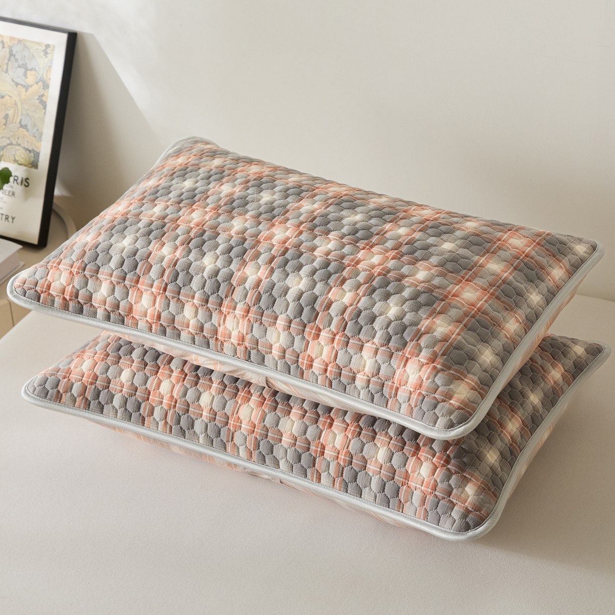 91家纺网 家纺一手货源 找家纺 （总）芬晴家纺 2025新款全棉色织棉花枕套