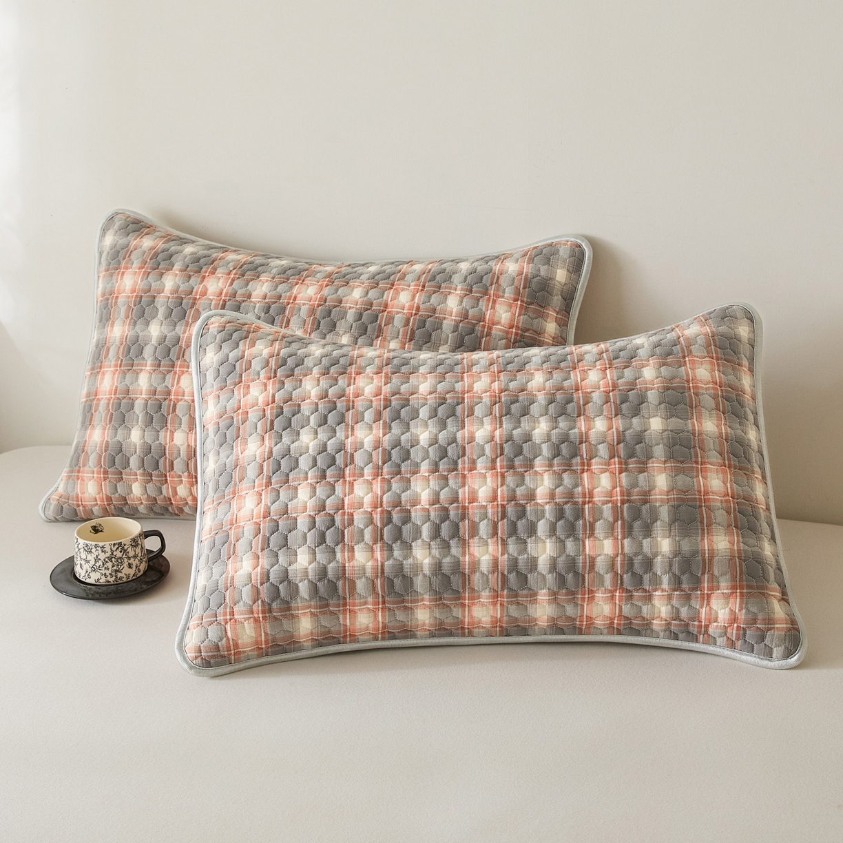 91家纺网 家纺一手货源 找家纺 （总）芬晴家纺 2025新款全棉色织棉花枕套