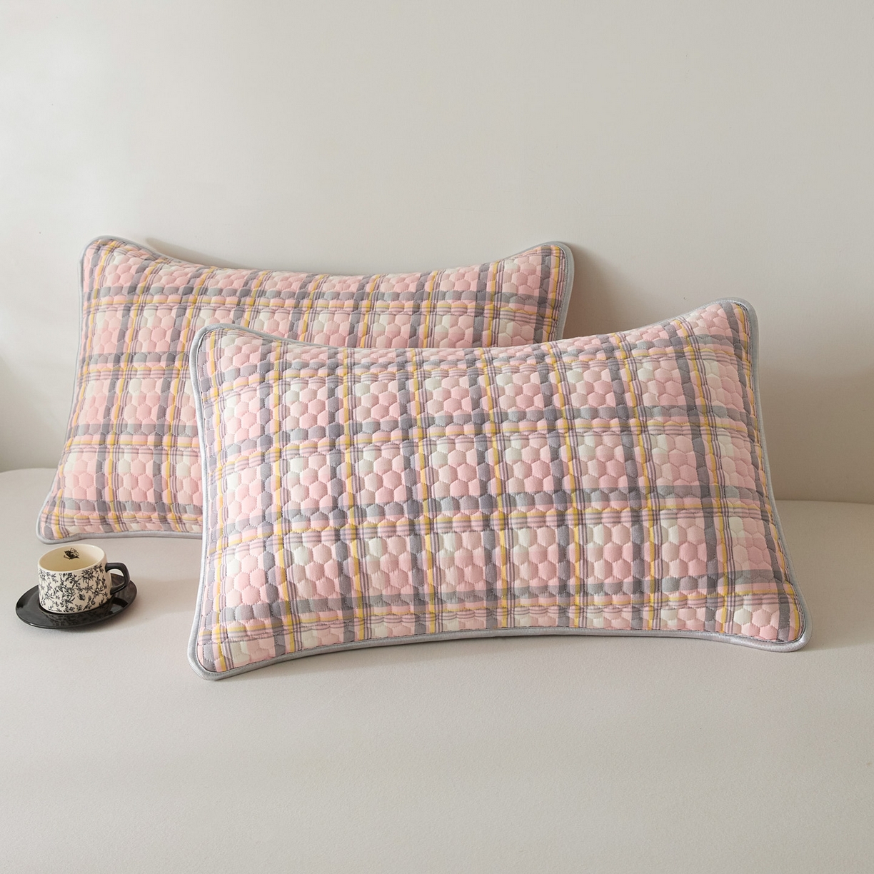 91家纺网 家纺一手货源 找家纺 （总）芬晴家纺 2025新款全棉色织棉花枕套