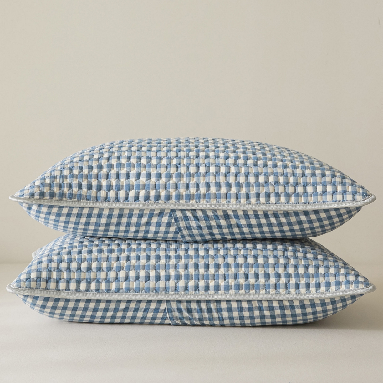 91家纺网 家纺一手货源 找家纺 芬晴家纺 2025新款全棉色织棉花枕套 经典格