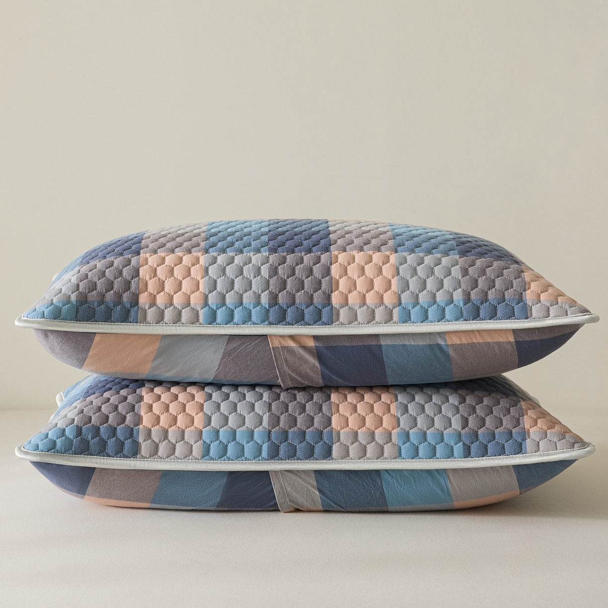 91家纺网 家纺一手货源 找家纺 芬晴家纺 2025新款全棉色织棉花枕套 诺卡