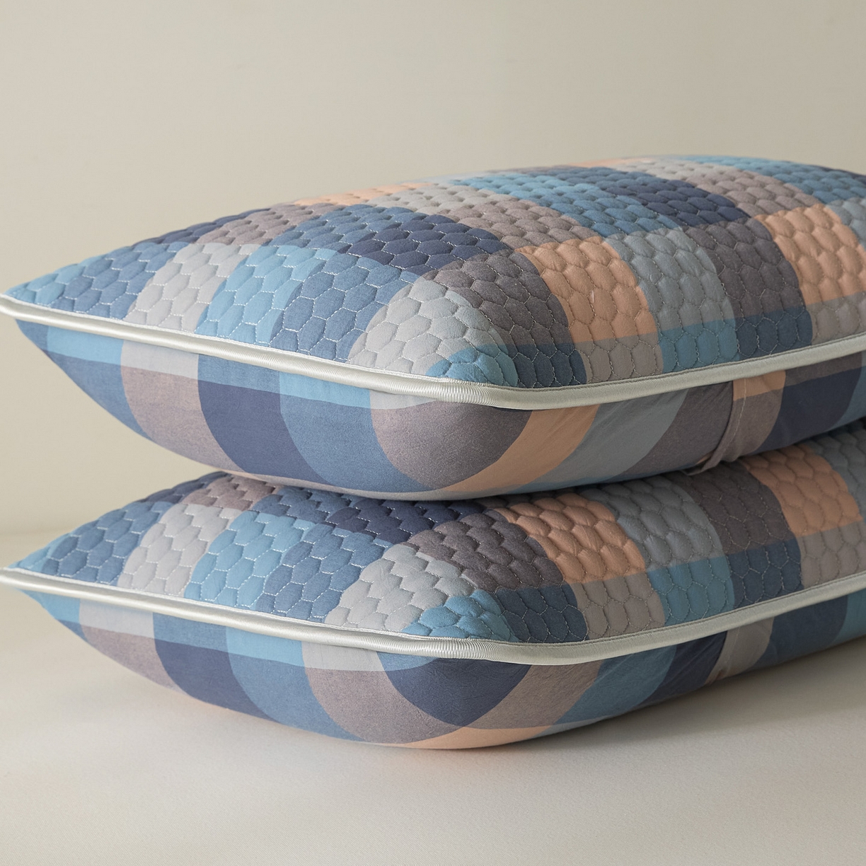 91家纺网 家纺一手货源 找家纺 芬晴家纺 2025新款全棉色织棉花枕套 诺卡