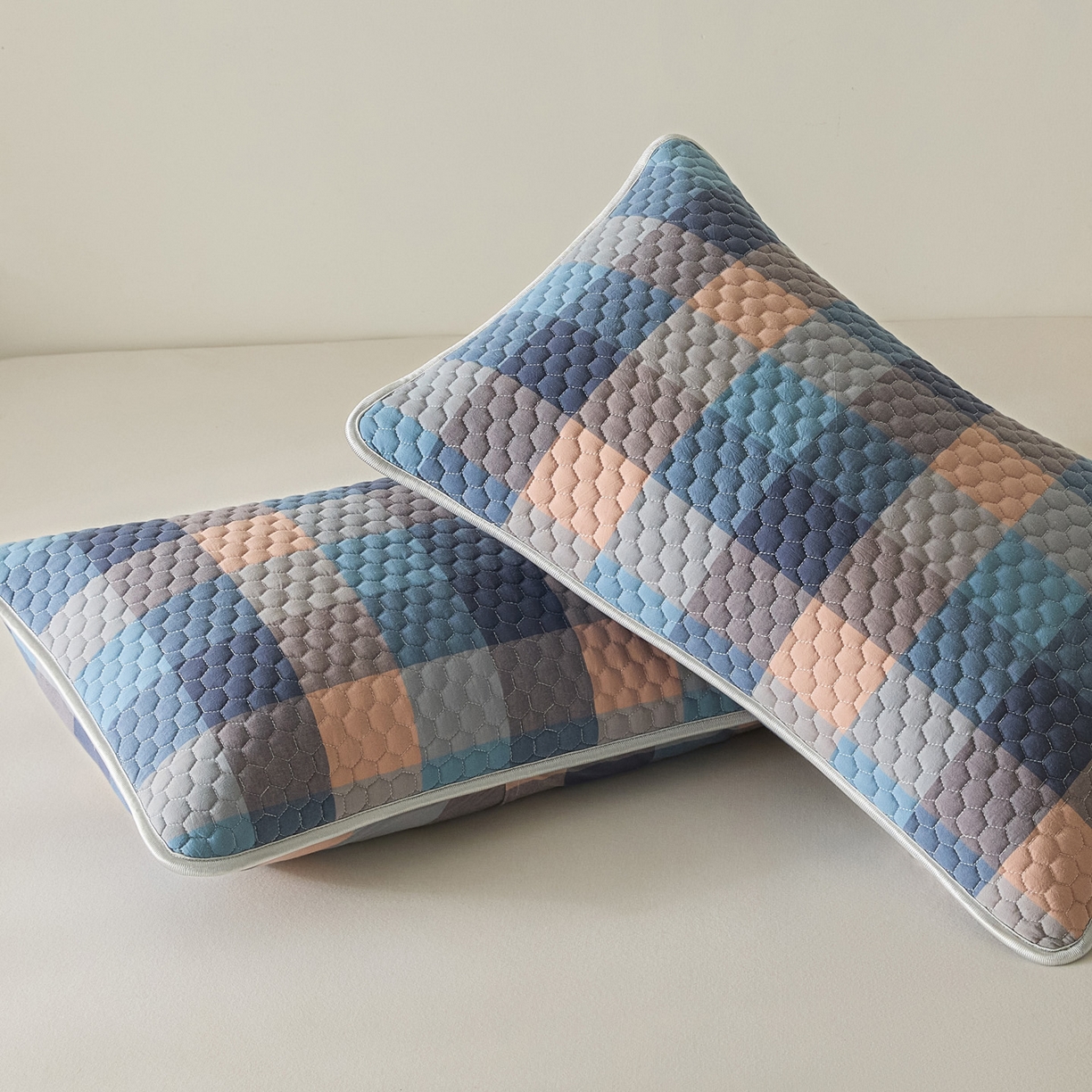 91家纺网 家纺一手货源 找家纺 芬晴家纺 2025新款全棉色织棉花枕套 诺卡