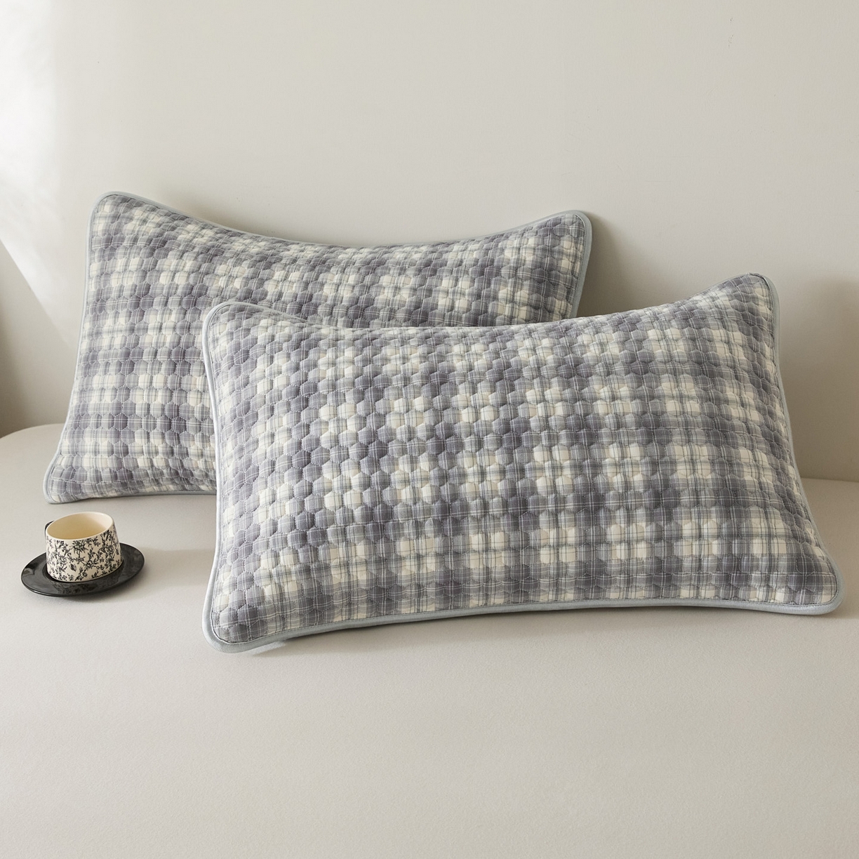 芬晴家纺 2025新款全棉色织棉花枕套 日常