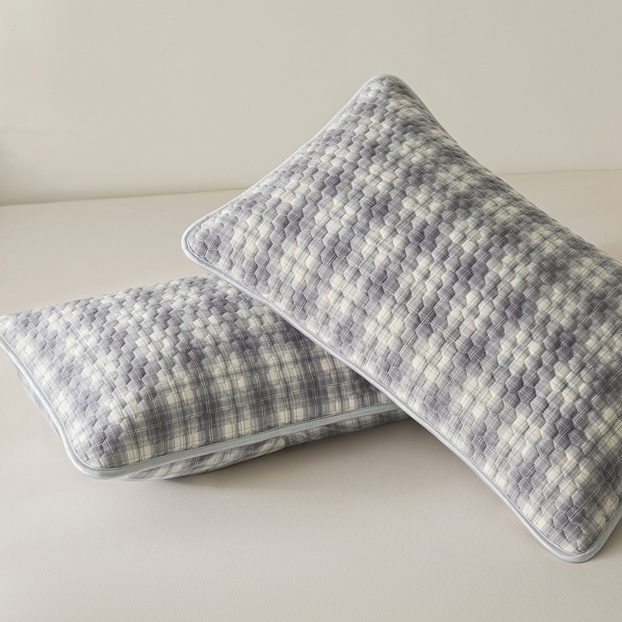 91家纺网 家纺一手货源 找家纺 芬晴家纺 2025新款全棉色织棉花枕套 日常