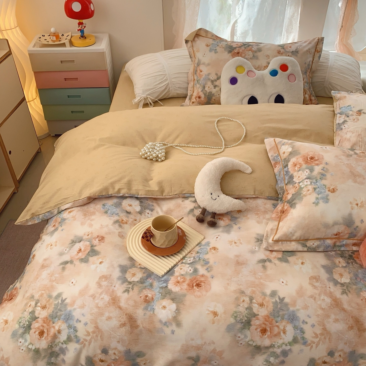 91家纺网 家纺一手货源 找家纺 （总）莱豫家纺 2026新款全棉纯棉小清新印花四件套-第一波