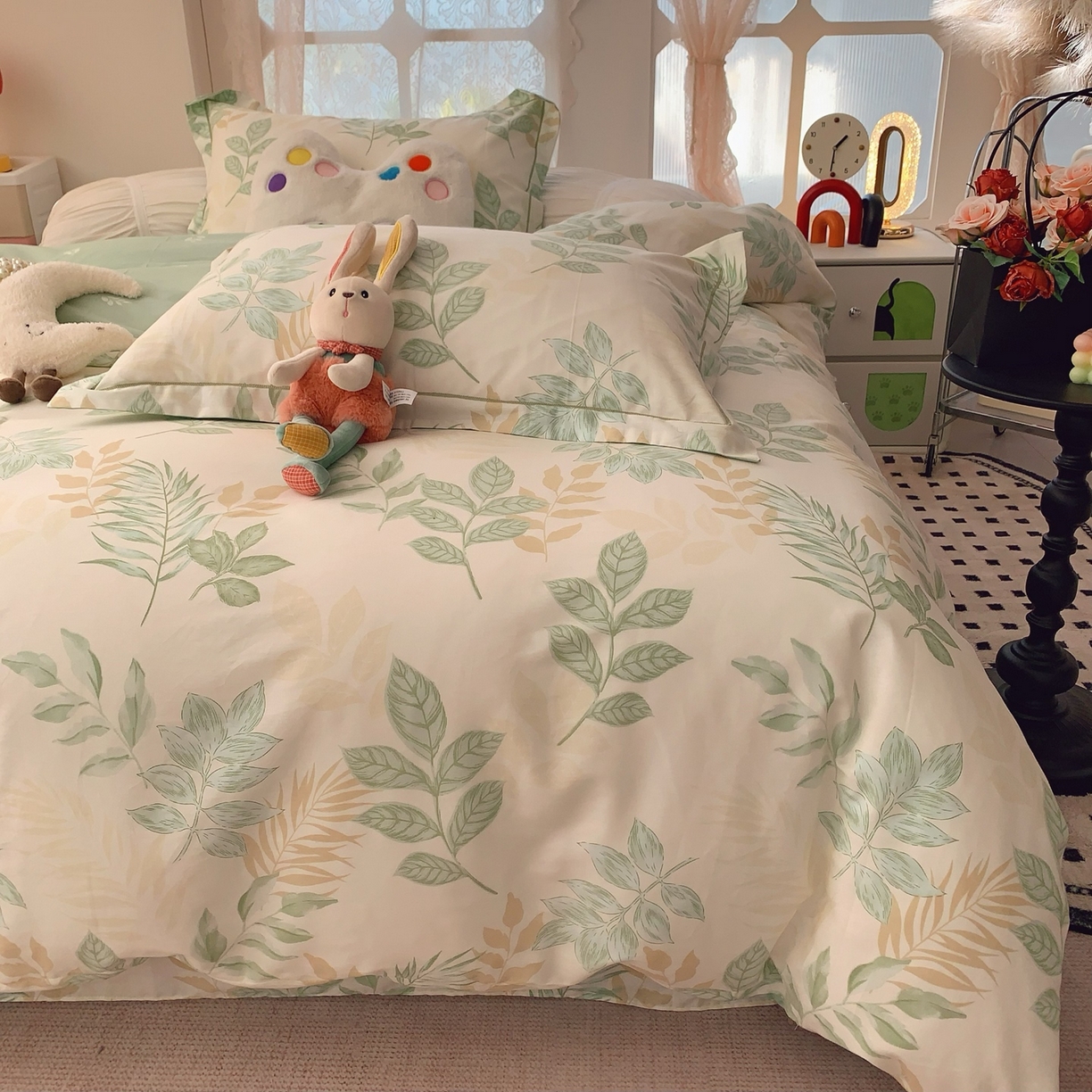 91家纺网 家纺一手货源 找家纺 （总）莱豫家纺 2026新款全棉纯棉小清新印花四件套-第一波