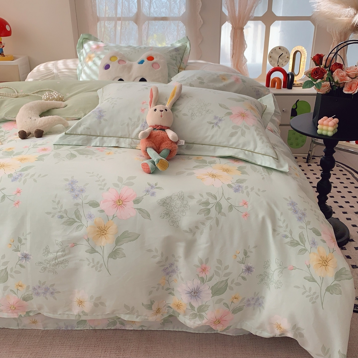 91家纺网 家纺一手货源 找家纺 （总）莱豫家纺 2026新款全棉纯棉小清新印花四件套-第一波