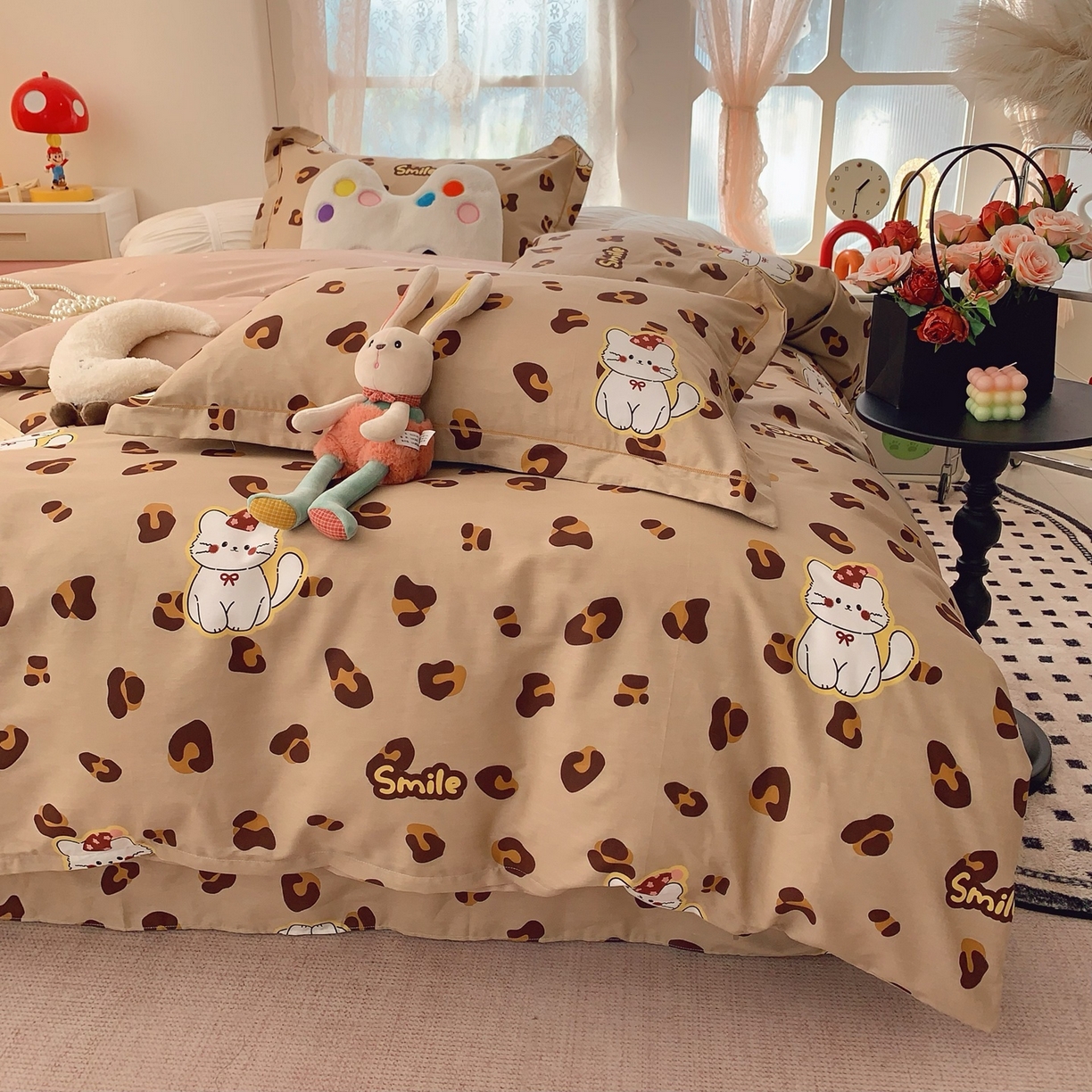 91家纺网 家纺一手货源 找家纺 （总）莱豫家纺 2026新款全棉纯棉小清新印花四件套-第一波