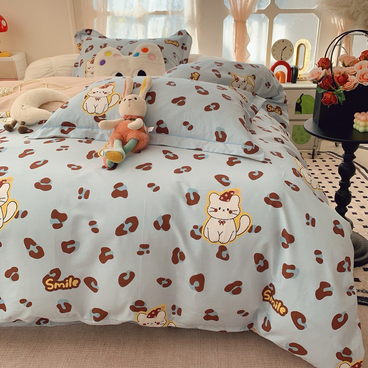 91家纺网 家纺一手货源 找家纺 （总）莱豫家纺 2026新款全棉纯棉小清新印花四件套-第一波