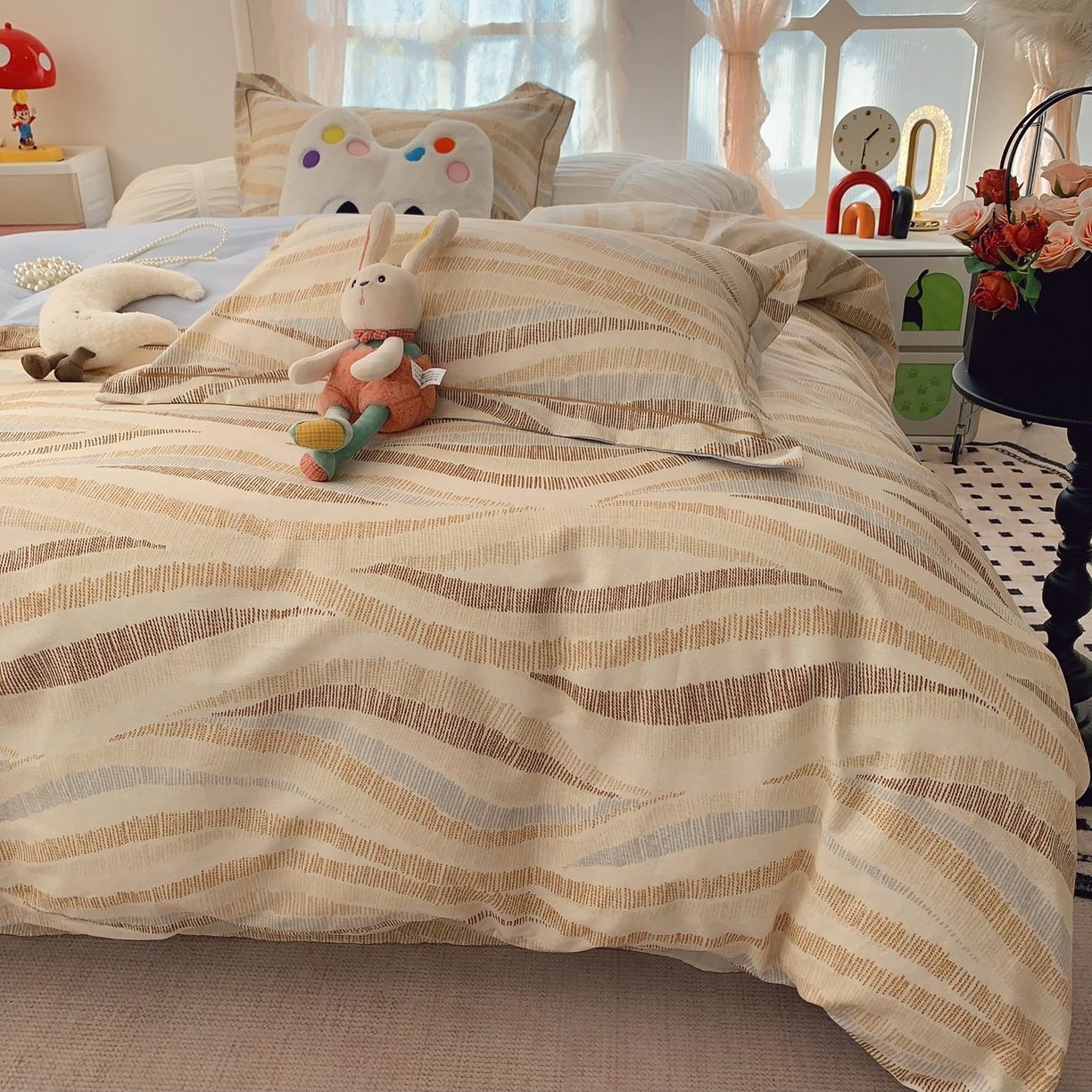 91家纺网 家纺一手货源 找家纺 （总）莱豫家纺 2026新款全棉纯棉小清新印花四件套-第一波