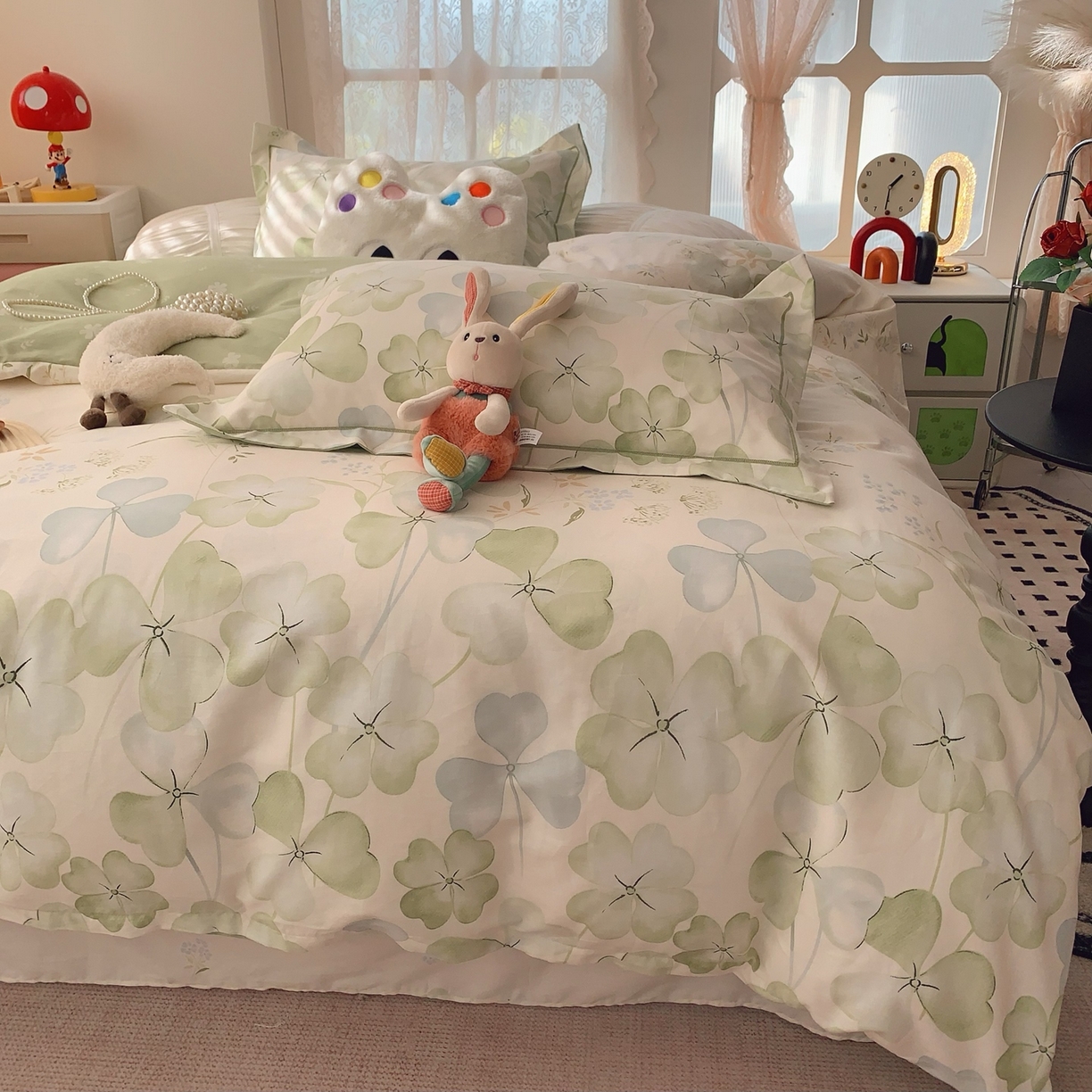 91家纺网 家纺一手货源 找家纺 （总）莱豫家纺 2026新款全棉纯棉小清新印花四件套-第一波