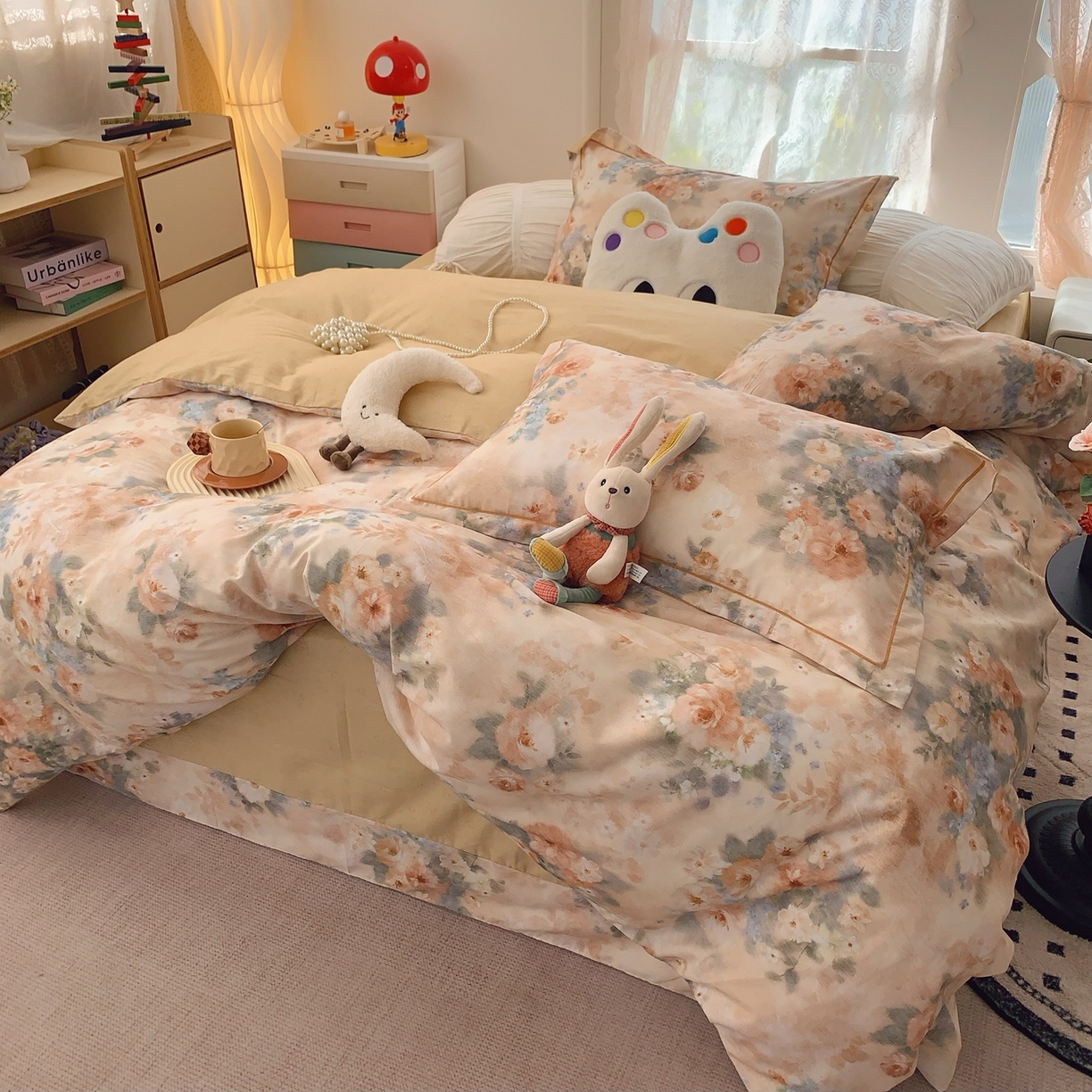 91家纺网 家纺一手货源 找家纺 莱豫家纺 2026新款全棉纯棉小清新印花四件套-第一波 东方美学