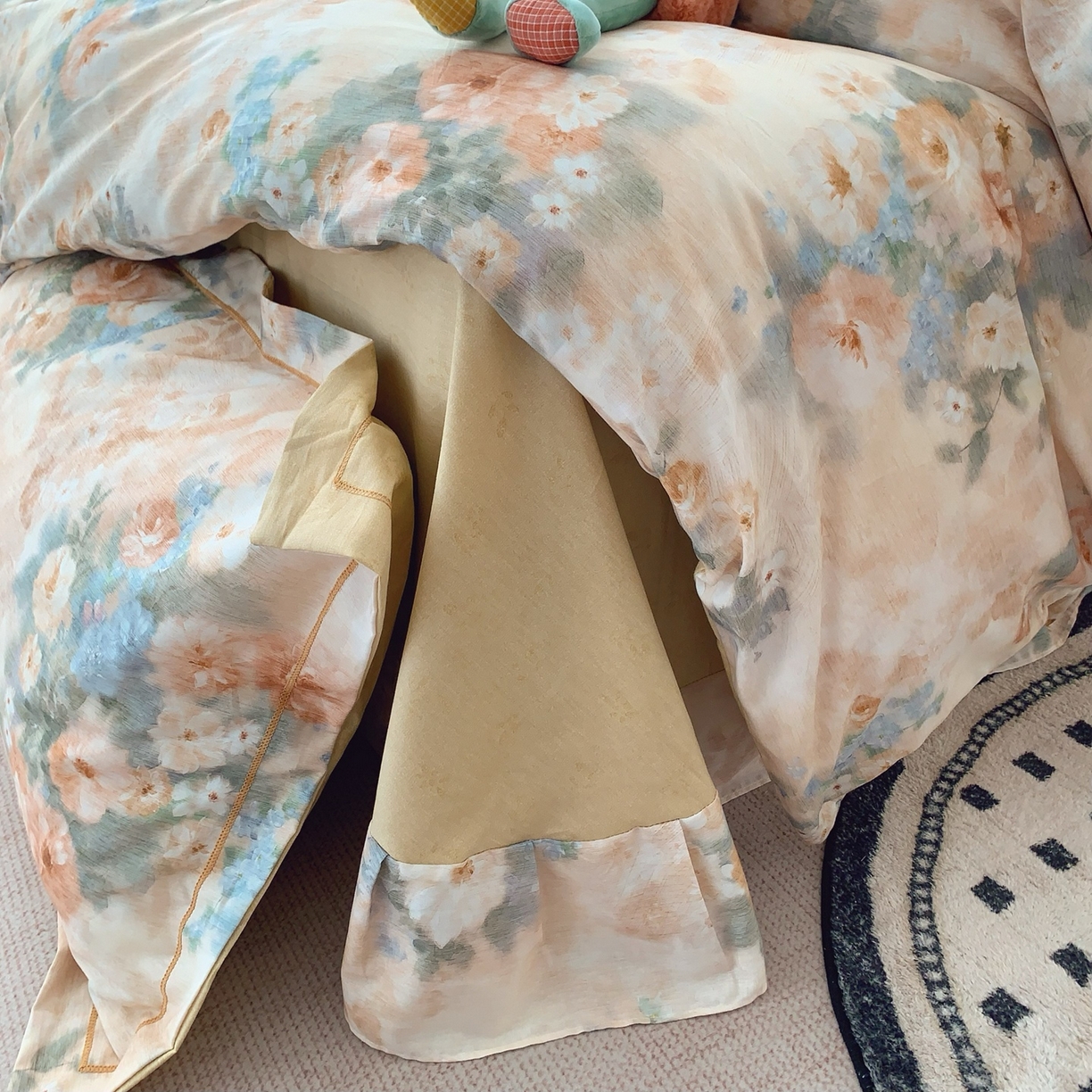 91家纺网 家纺一手货源 找家纺 莱豫家纺 2026新款全棉纯棉小清新印花四件套-第一波 东方美学