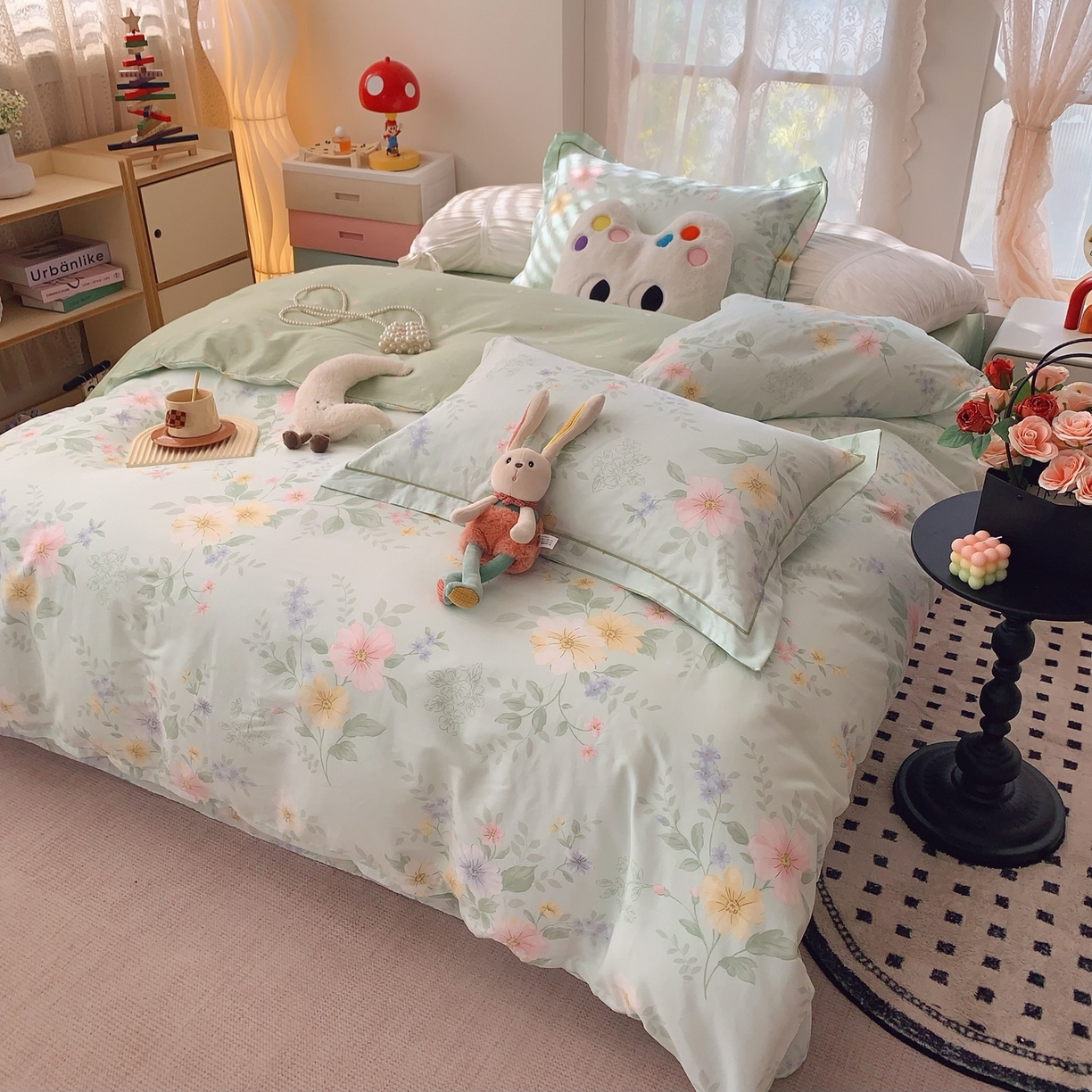 91家纺网 家纺一手货源 找家纺 莱豫家纺 2026新款全棉纯棉小清新印花四件套-第一波 曼城旧事