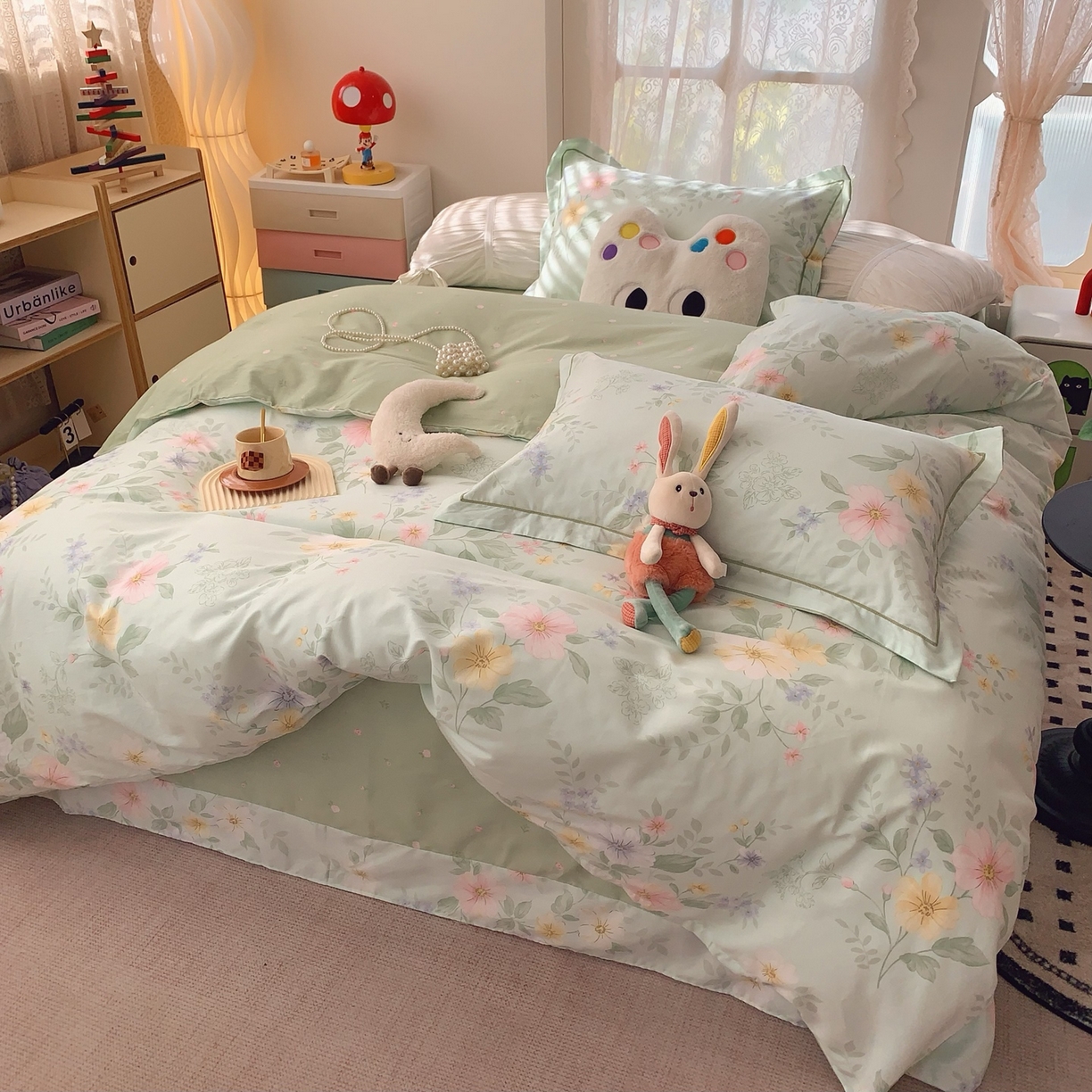 91家纺网 家纺一手货源 找家纺 莱豫家纺 2026新款全棉纯棉小清新印花四件套-第一波 曼城旧事