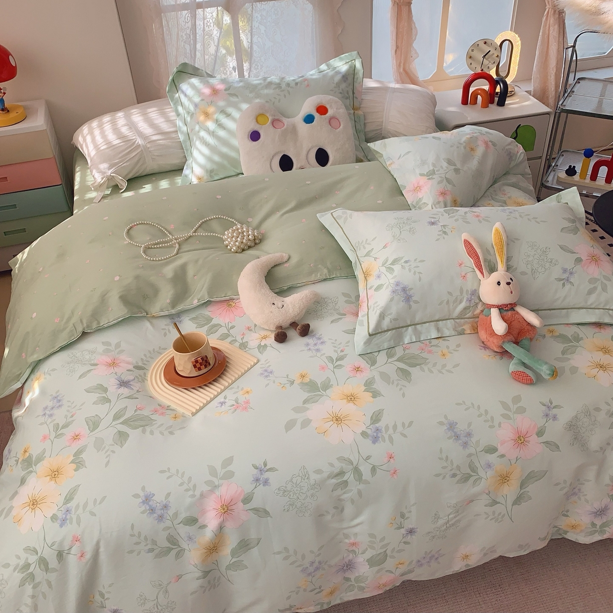 91家纺网 家纺一手货源 找家纺 莱豫家纺 2026新款全棉纯棉小清新印花四件套-第一波 曼城旧事