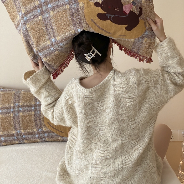 91家纺网 家纺一手货源 找家纺 麻依 2025新款全棉四层纱布软萌流苏枕巾 香蕉小猫