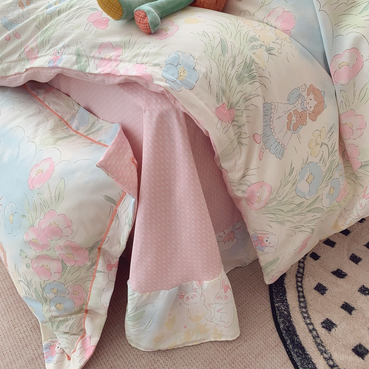 91家纺网 家纺一手货源 找家纺 莱豫家纺 2026新款全棉纯棉小清新印花四件套-第一波 魔恋仙灵