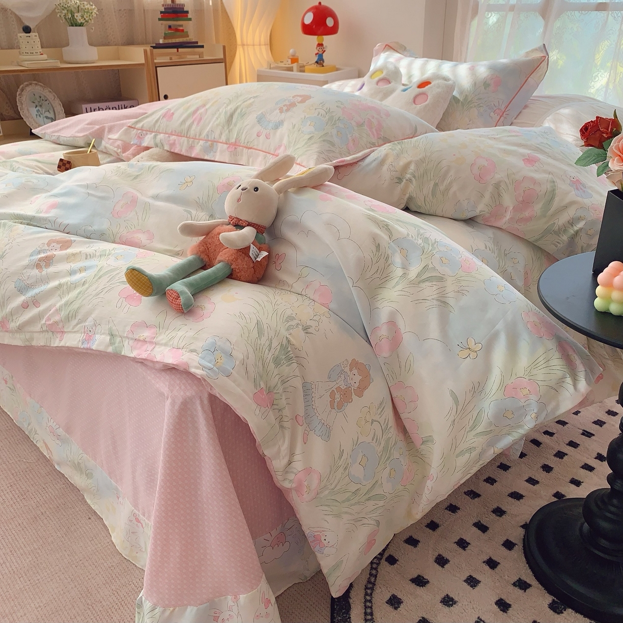 91家纺网 家纺一手货源 找家纺 莱豫家纺 2026新款全棉纯棉小清新印花四件套-第一波 魔恋仙灵